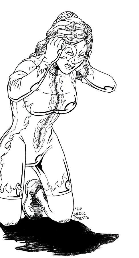 Corona's mouth was open in a soundless scream.